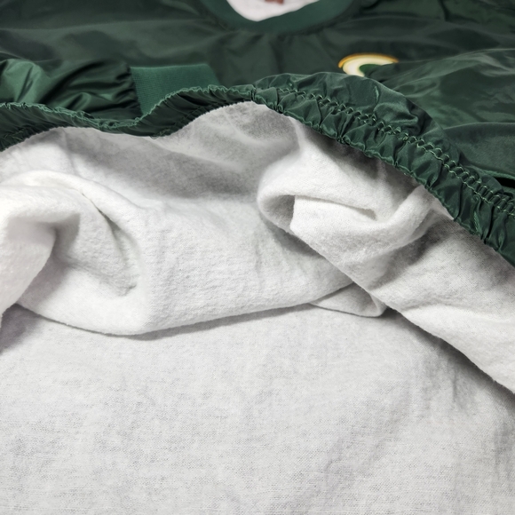 Green Bay Packers Green Windbreaker Jacket Mens XL Lined Pockets - Picture 11 of 11